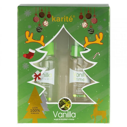 2 In 1 Vanilla Make Up Fix Spray Fixer + Primer Set - Plant Essence Look 100% Poreless - Karite