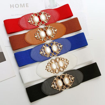 Women's Elastic Lady's Belf Women's Elastic Belt Fashion Elastic Wide Waist Seal New Casual Dress Versatile Decoration Trouser Belt