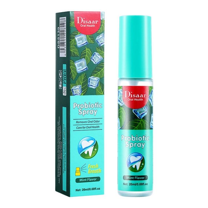 Disaar Mint Flavor Probiotic Mouth Spray Fresh Breath Oral Odor Freshener Portable Remove Bad Breaths Freshener