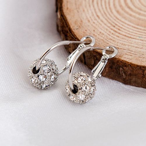 Chinese Style Creative Crystal Diamond Ball Earrings, Colorful Diamond Small Earrings, Lucky Ball Earrings, Transport Bead Earrings, Colorful Earrings, Wholesale