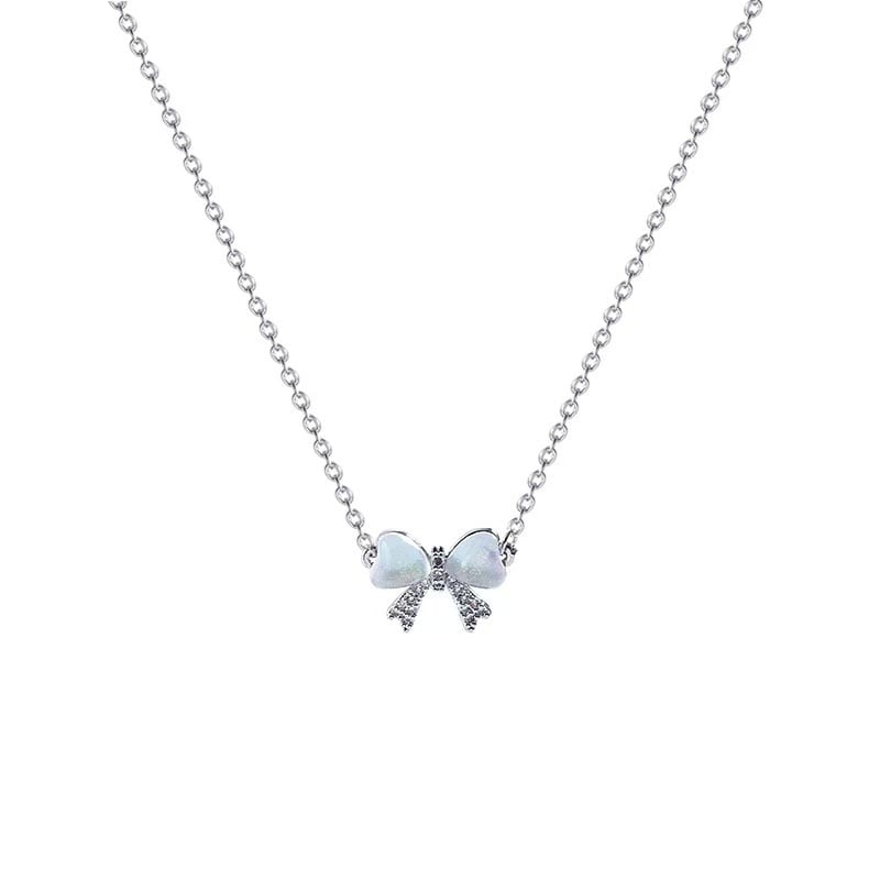 Bow Tie Necklace For Women, Luxury Necklace, Non-Fading Clavicle Chain, Titanium Steel Necklace