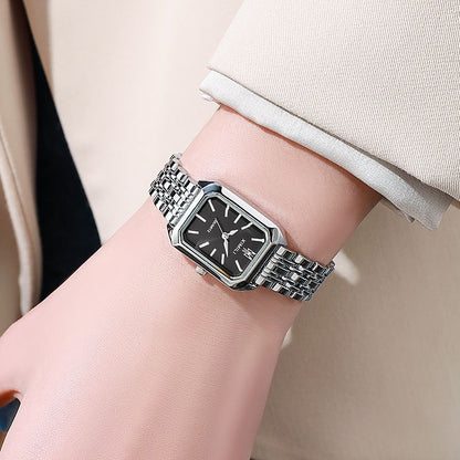 New Stainless Steel Watch Women Luxury Gift Quartz Wristwatch Fashion Simple Square Quartz Watches Wrist Watches Gift