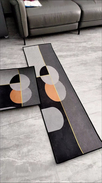 2 Pieces Kitchen Rugs Set Non Slip Kitchen Mat Rubber Backing Mat Slip Kitchen Mats Waterproof Kitchen Rug Ergonomic Comfort Standing Mat for Kitchen