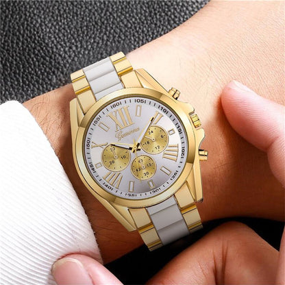 Men Watches Top Luxury Brand Fashion Men Quartz Watches Large Dial Gold Steel Business Male Watches Casual Fashion Men Wristwatch