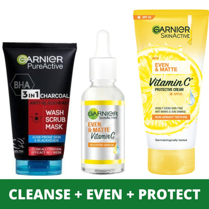 【Discounted】Garnier Bye Acne & Dark Spots Skin Care Kit.