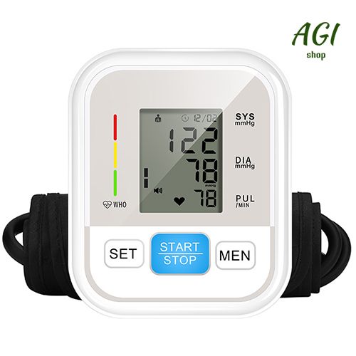 Upper Arm Blood Pressure Monitor Voice Broadcast Measurement Tool Portable LCD Digital Tonometer Sphygmomanometer Tensiometer Heart Rate Pulse Meter Health Care BP Monitor