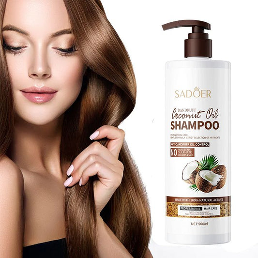 SADOER Coconut Oil Shampoo For Dry And Damaged Hair Nourishing, Moisturizing Soothing, Amino Acids Anti-dandruff Frizz-Smooth Hair Growth Anti-Alop Shampoo Hair Care