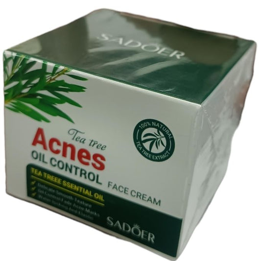 Tea Tree ACNES OIL CONTROL FACE CREAM Essential Oil DELICATE SMOOTH TEXTURE Water Locking Elastic Skin