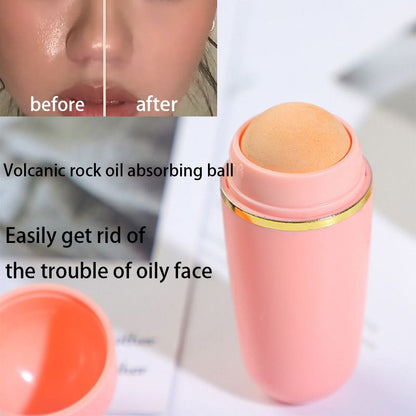 Ultra volcanic stone oil absorbing ball, oil absorbing ball, pore shrinking makeup, oil removal, oil absorption and beauty stick, portable