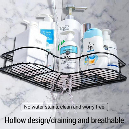 PAFEL bathroom rack shower rack shampoo storage rack all metal kitchen storage rack non perforated wall mounted sturdy storage rack bathroom accessories