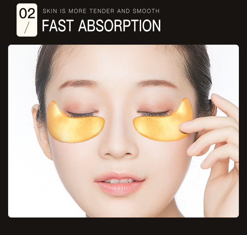 5 PCS Golden eye mask ， Moisturizing and Nourishing,Reducing Eye Wrinkles and Bags