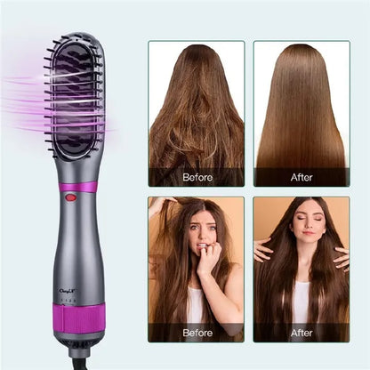 Hair Dryer Brush 350W Hair Brush Low Noise 180 ℃ 3 Speed Anti Scald Design Negative Ion Hair Styling Tools Multifunctional Electric Hot Air Blow Combs Tourmaline Ceramic Hair Dry Brush