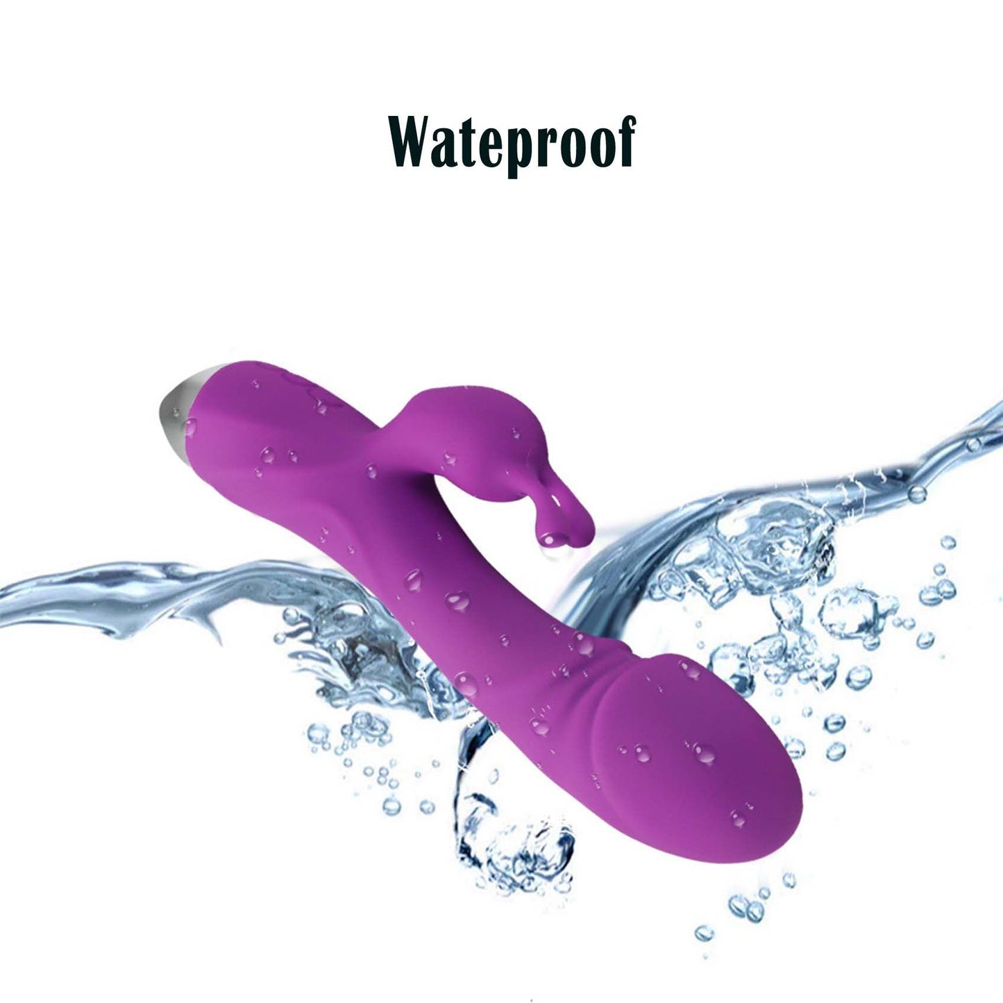 Realistic Dildo Rabbit Veined G Spot Vibrator Rechargeable Waterproof Powerful Vibrating Clit Stimulator Handhold Dual Motors Massager Adult Sex Toy for Ladies Women Couple