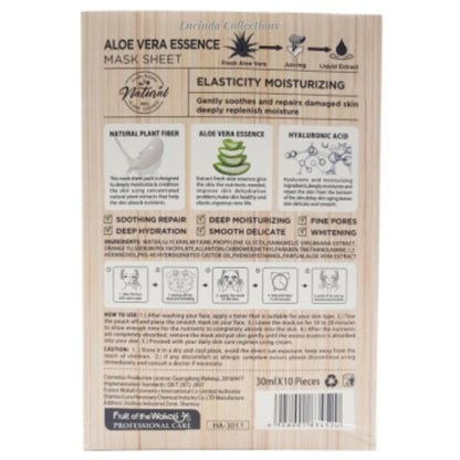 10Pcs Haokali Aloe Vera Facial Sheet Masks Repairs Moisturize Skin Fruit Gelato Soothing Face Mask