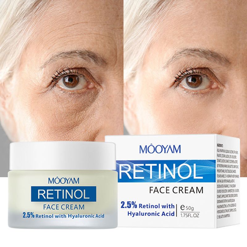 Hyaluronic Acid Retinol Face Cream Anti-wrinkle Cream Reduces Fine Lines Anti-aging Lotion Remove Skin Spots Firming Facial Cream