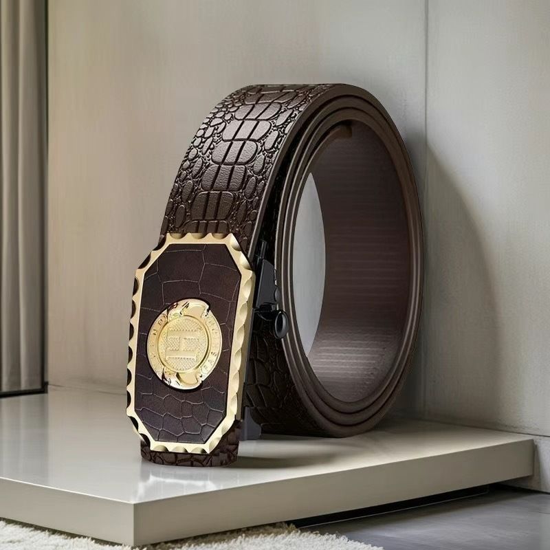 New Men Belts High Quality Leopard Belt Success Men Belt Business Automatic Buckle Fashion Trend Casual All-match Belt Men Accessories