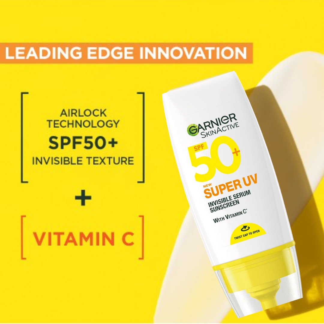 【Discounted】Garnier Super UV Invisible Serum Sunscreen SPF 50 30ML
