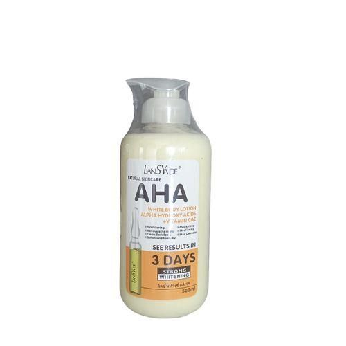 LansYade AHA & VItamin C Body LOTION. Removes Acne, Spots, marks, Dark spots, Firms and tightens the skin, moisturizes & Smooths
