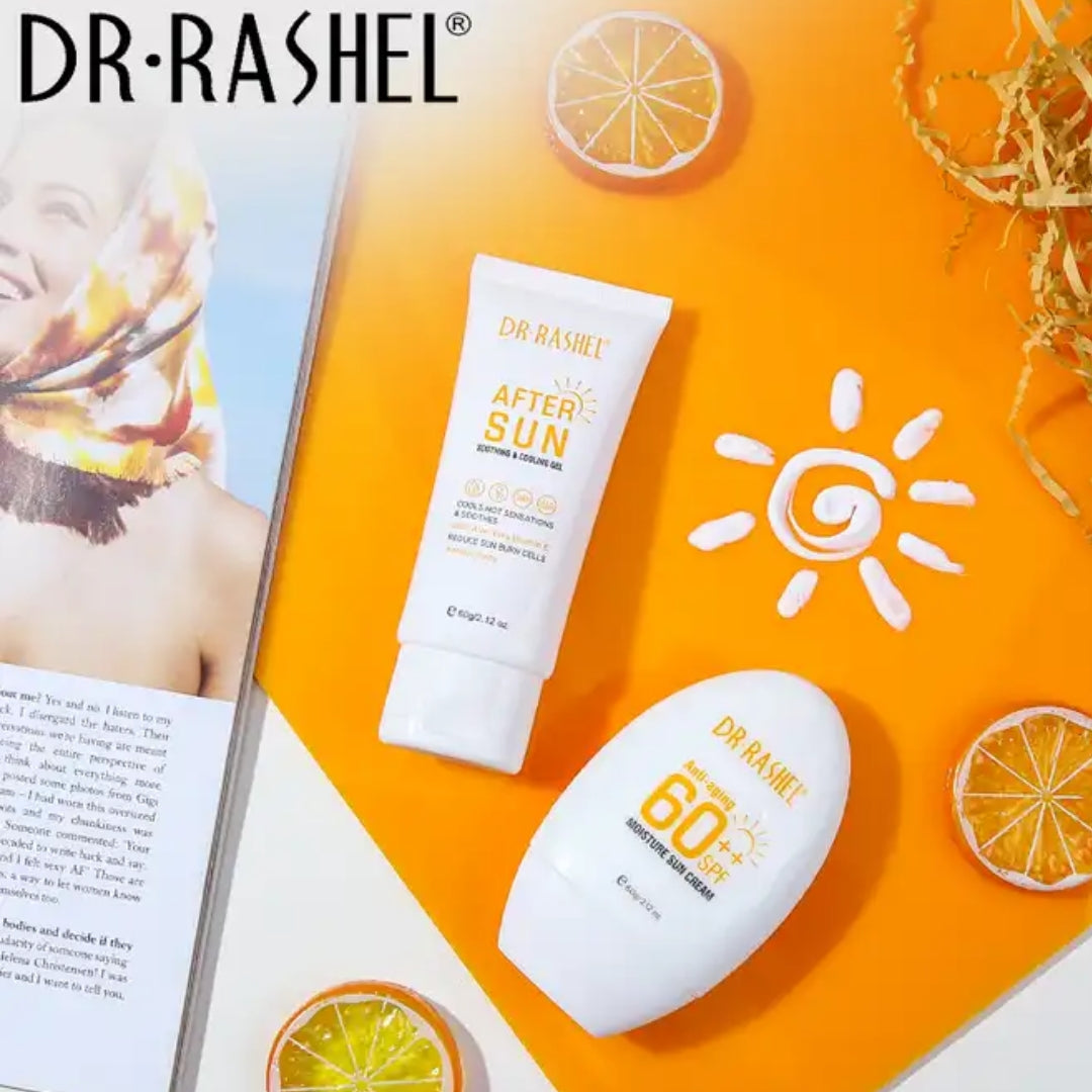 Dr. Rashel Sun Cream + After Sun - Anti-aging & Moisture Sun Cream SPF 60++ & After Sun Soothing & Cooling Gel