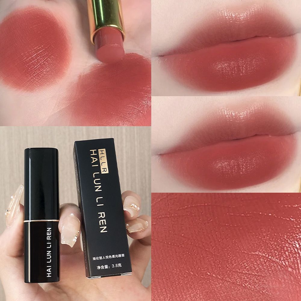 Lipstick Velvet Matte Easy to Color Lipstick Makeup Moisturizing Whitening Student Affordable Lip Mud Non Staining Glass Not Easy to Fade