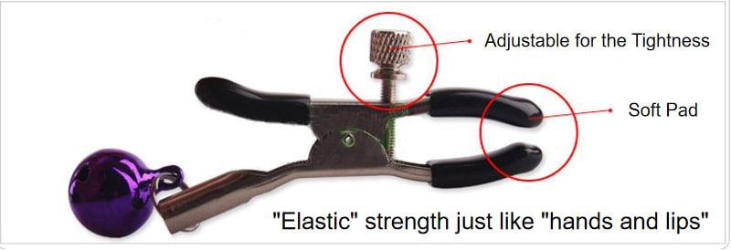 HW Adjustable Nipple Clamp and Clip Entertainment Bell Comfortable to wear,Sex toys SM Massage Tools adult women