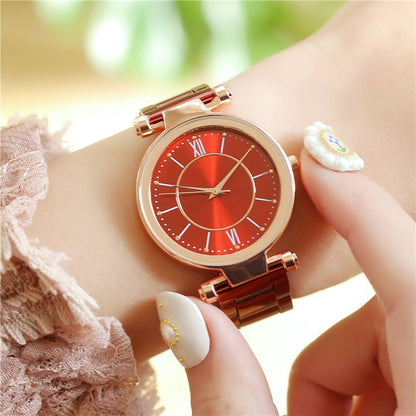 Women Watches Simple And Elegant Lady Wrist Watches Female Business Stainless Steel Casual Fashion Ladies Wristwatch Luxury Quartz Watch Valentine's Day Gift