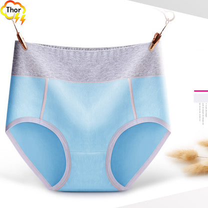 3PC Women’s underwear multi-color lingerie middle waist briefs girls triangle panties ladies plus-size fiber trend personality students underwear