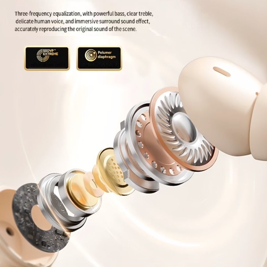 Wireless Earbuds Bluetooth Earphones HiFi Ear Buds Bass Stereo Bluetooth Headphones with ENC Noise Cancelling Mic IP7 Waterproof in Ear LED Display Charging Case Ear Buds for Pad Workout Sports