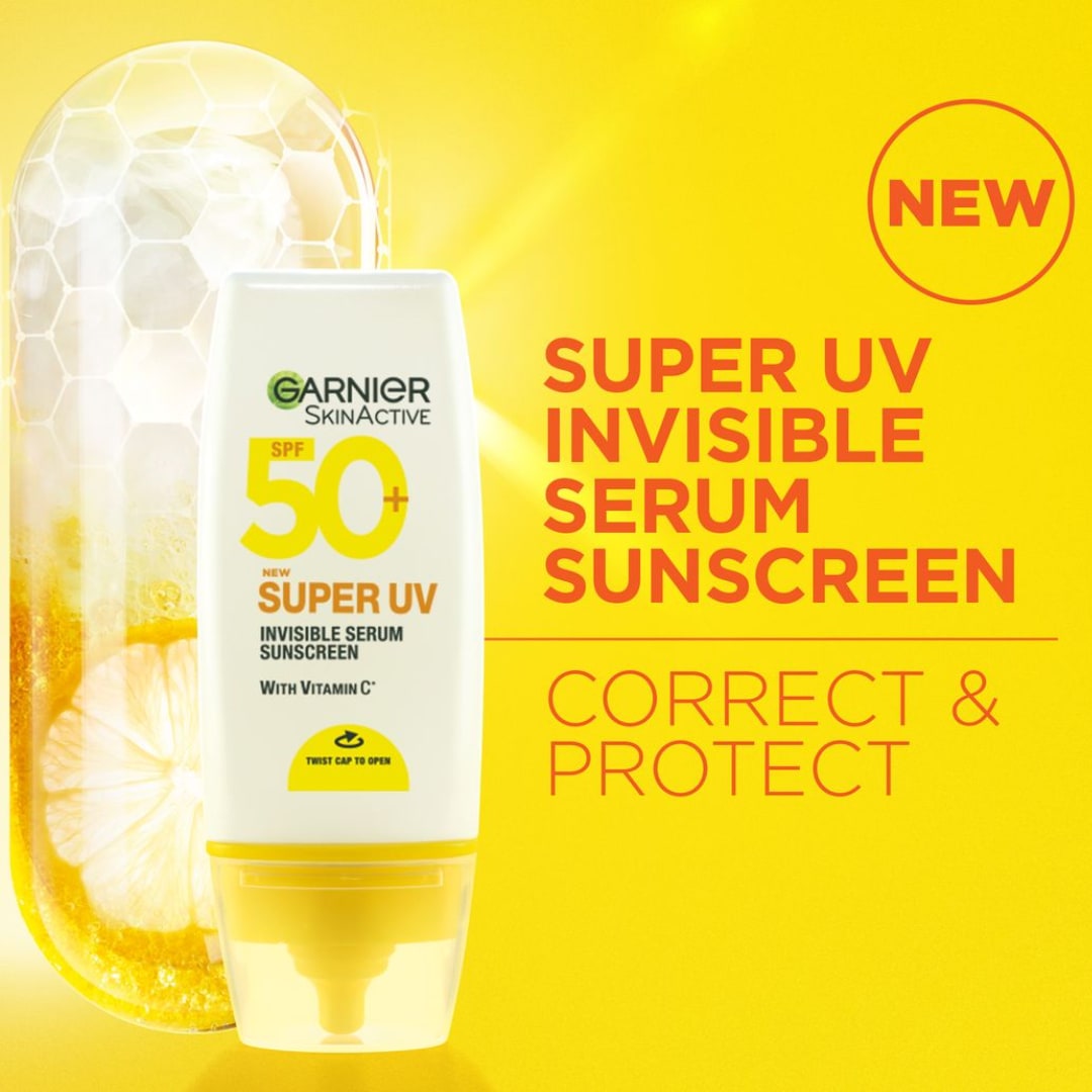 【Discounted】Garnier Super UV Invisible Serum Sunscreen SPF 50 30ML