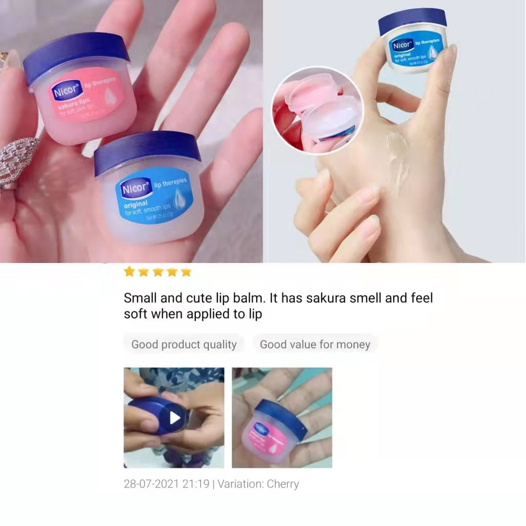 Vaseline Lip Balm Moisturizing Lipstick Base Moisturizer Makeup Natural Plant Anti-Cracking Lip Care Petroleum Jelly Lip Balm