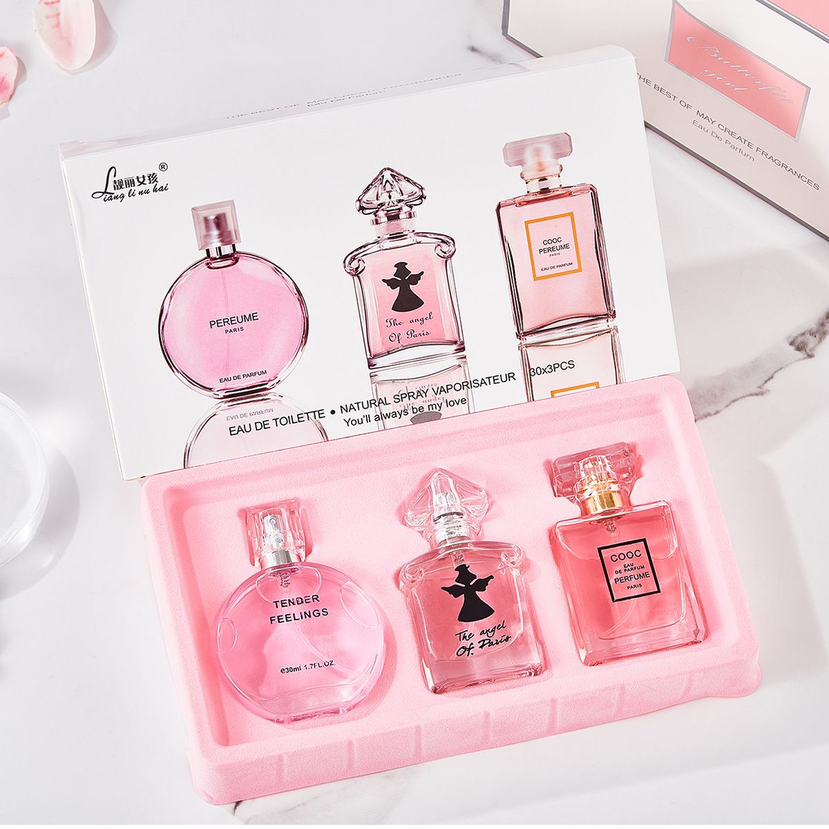 Women's Perfume Perfume Set 30ML*3 in 1 perfume Different scents, long-lasting perfume Fragrance deodorant Perfume spray