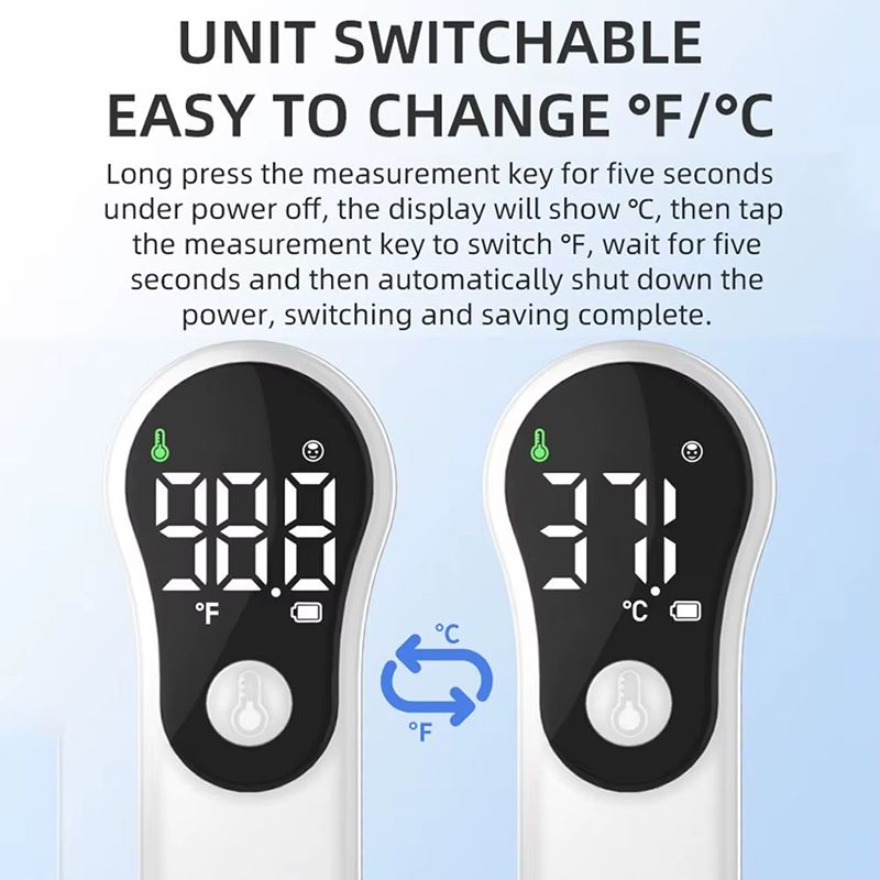 Non-contact Digital Infrared Thermometer Portable Precision Handheld Pyrometer LCD Display Screen Multifunctional IR Thermometer Rechargeable IR Thermometer Medical Equipment