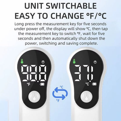 Non-contact Digital Infrared Thermometer Portable Precision Handheld Pyrometer LCD Display Screen Multifunctional IR Thermometer Rechargeable IR Thermometer Medical Equipment