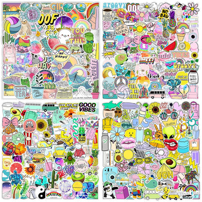 ZHJH Stickers in multiple styles trendy styles selected by fans student stickers luggage notebook tea cup cat big red bright and bright styles