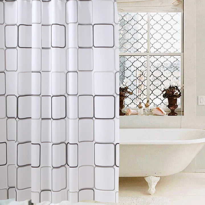 Waterproof PEVA Shower Curtain Liner Transparent Mildew Curtains Bath Decor with Curtain Hook