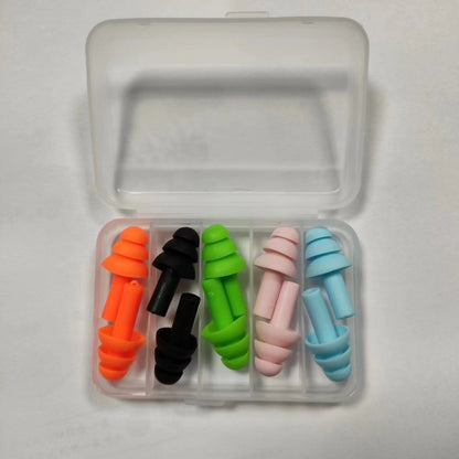 5 Pairs Soft Ear Plugs Swimming Silicone Waterproof Dust-Proof Earplugs,Silicone Ear Plugs Sound Insulation Ear Protector Anti Noise Snore Comfortable Sleeping Swimming Earplug Noise Reduction