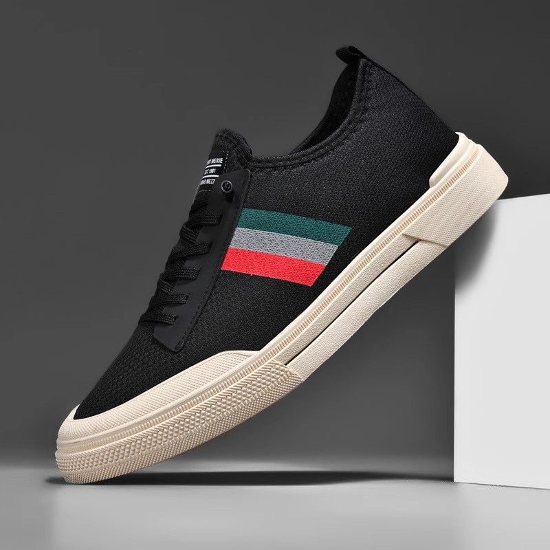 Men's casual clothes single shoes boys loafers students running shoes Dad sports shoes driving shoes espadrille shoes flats black