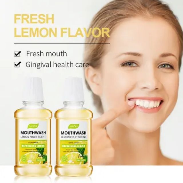 Sadoer Mouthwash Lemon fruit scent Remove Oral Odor Mouth Liquid Cleansing Rinse Mouth Wash