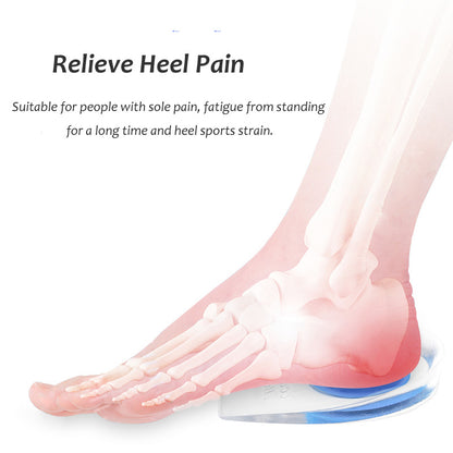 1 Pair Soft Silicone Gel Insoles for Heel Spurs Pain Relief Foot Cushion Foot Massager Care Heel Cups Shoe Pads Height Increase Insoles is practical