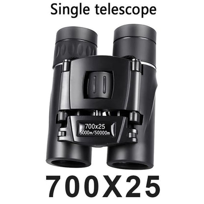 700x25 HD Zoom Portable Powerful Binoculars Long Range BAK4 Telescope Jumelles Folding FMC Binoculars for Hunting Camping Travel