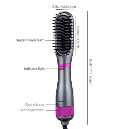 Hair Dryer Brush 350W Hair Brush Low Noise 180 ℃ 3 Speed Anti Scald Design Negative Ion Hair Styling Tools Multifunctional Electric Hot Air Blow Combs Tourmaline Ceramic Hair Dry Brush