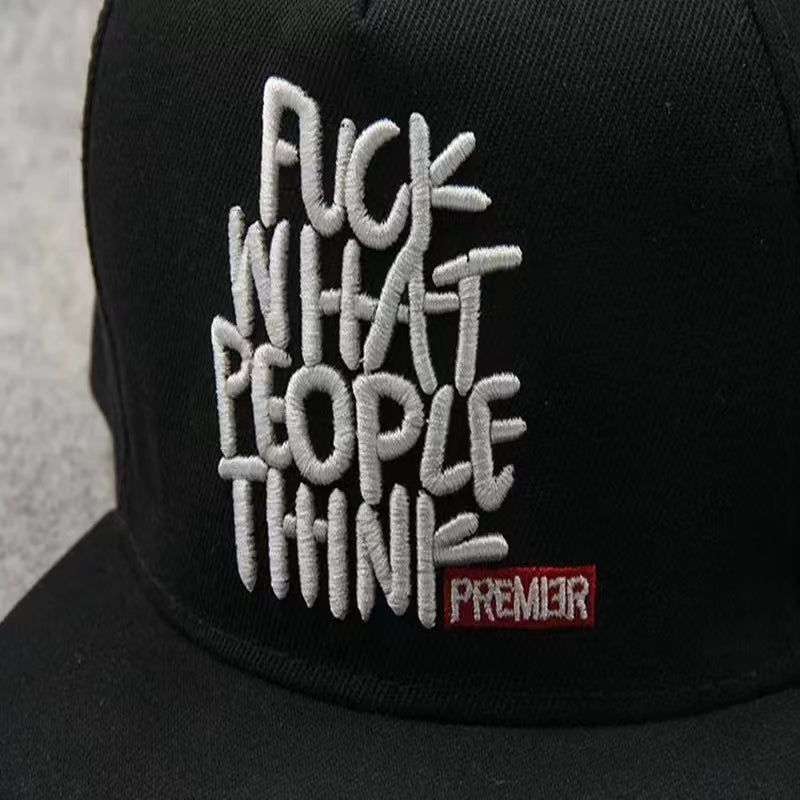 Fashion snapback baseball cap flat-brimmed hat visor hat wild personality Hat Men's Versatile Fashion Hip-hop Hat Street Flat Hat Duck Tongue Hat Women