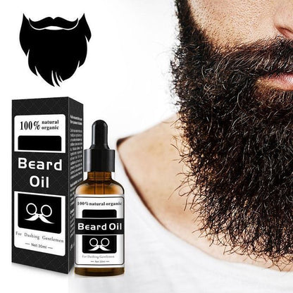 100% Natural Organic Beard Oil – Premium Blend of Argan, Jojoba & Grapeseed Oils with Vitamin E – Hydrates Beard & Skin, Tames Frizz, Soothes Itch & Flakes, Lightweight Grooming Oil