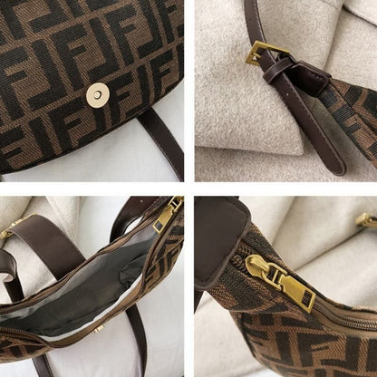 Mateamoda Refined Monogram Hobo Shoulder Bag