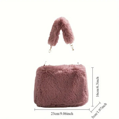 New Plush Handbag Crossbody Bag Fashion Chain Bag Single Shoulder Bag Crossbody Gifts to Girlfriends