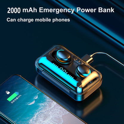 F9 Wireless Bluetooth 5.1 Earphones Headsets 2000mAh Battery Large Capacity