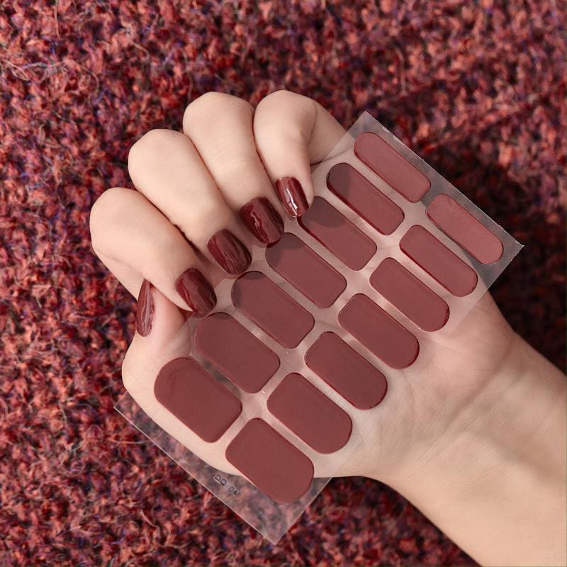 2 Sheets Glitter Gradient Color Nail Stickers Nail Wraps Full Cover Nail Polish Sticker DIY Self Adhesive Nail Art Decoration