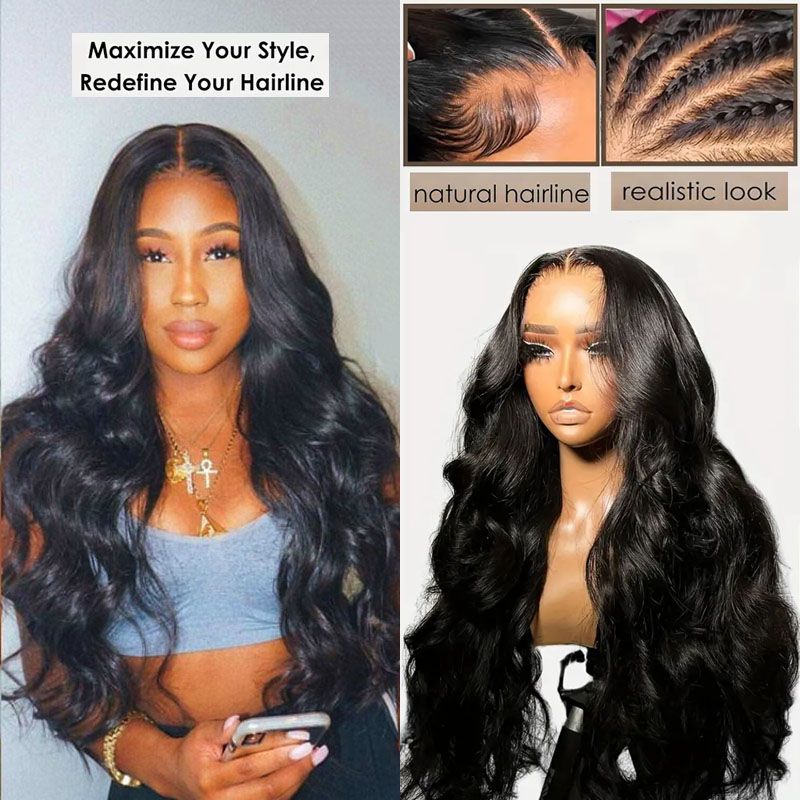 Glueless Women Wigs Human Hair Body Wave Wig Black Long Curly Ladies Hair For Women Gift