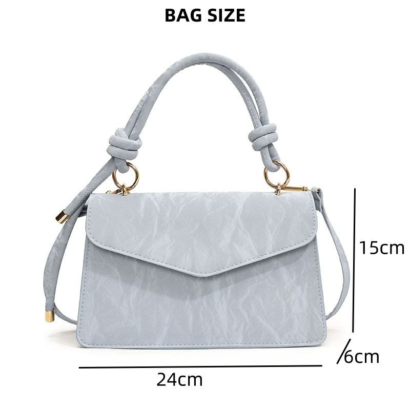 Mateamoda Minimalist Knot-Handle Faux Leather Shoulder Bag Crossbody Bag Underarm Handbag