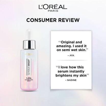 【Discounted】L'Oreal Paris GLYCOLIC BRIGHT SERUM 15ML